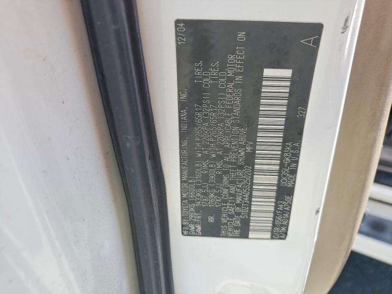 2005 Toyota Sequoia მანქანა იყიდება აუქციონზე, vin: 5TDZT34A05S250202, აუქციონის ნომერი: 63729216