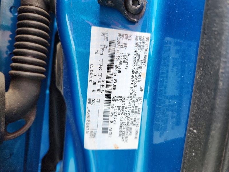 2016 Ford Focus მანქანა იყიდება აუქციონზე, vin: 1FADP3F23GL220321, აუქციონის ნომერი: 63364096