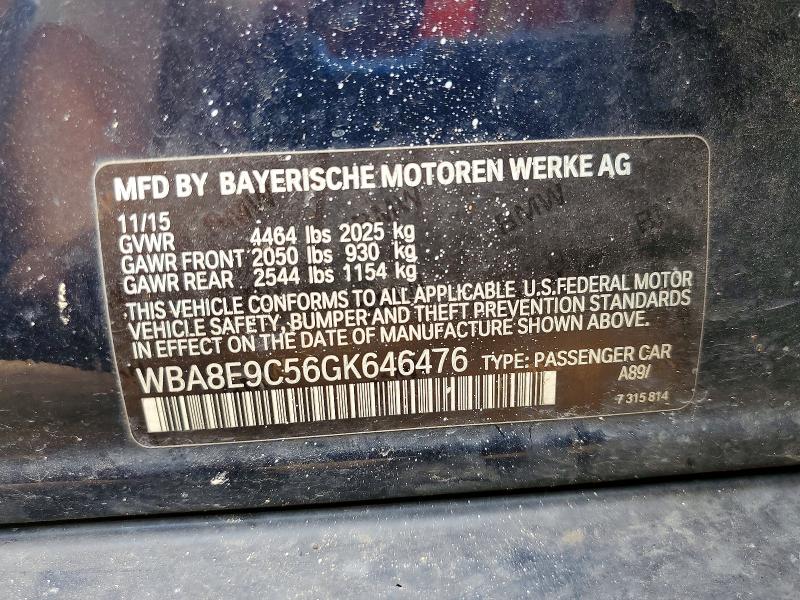 Aukcja sprzedaży 2016 Bmw 328, vin: WBA8E9C56GK646476, numer aukcji: 66052076