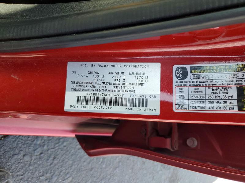 Aukcja sprzedaży 2015 Mazda 3, vin: JM1BM1W78F1234977, numer aukcji: 67318856