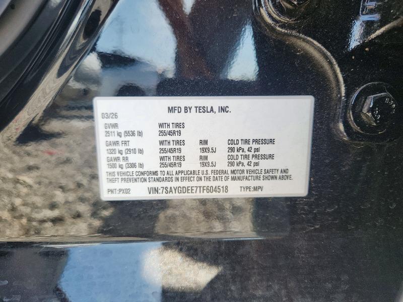 Aukcja sprzedaży 2026 Tesla Model Y, vin: 7SAYGDEE7TF604518, numer aukcji: 65109216