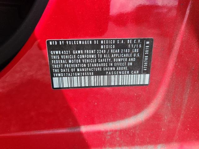 Продаж на аукціоні авто 2016 Volkswagen Jetta, vin: 3VWD17AJ1GM285598, номер лоту: 67096296