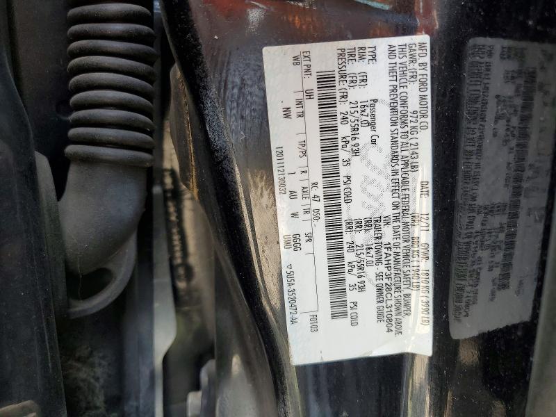2012 Ford Focus მანქანა იყიდება აუქციონზე, vin: 1FAHP3F28CL310804, აუქციონის ნომერი: 64285486