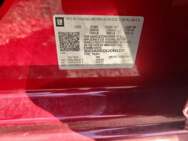 2018 Chevrolet Silverado მანქანა იყიდება აუქციონზე, vin: 3GCUKRECXJG641222, აუქციონის ნომერი: 64558746