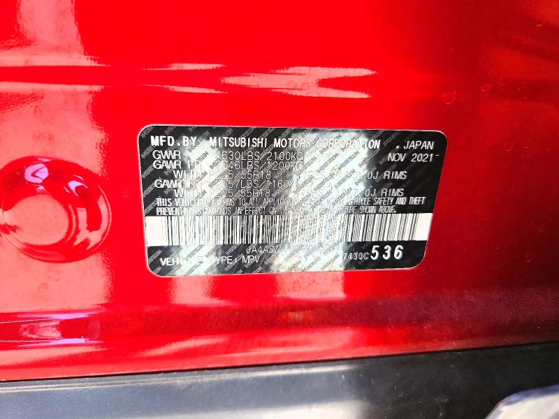 Aukcja sprzedaży 2022 Mitsubishi Eclipse Cross, vin: JA4ASWAAXNZ050264, numer aukcji: 66447456