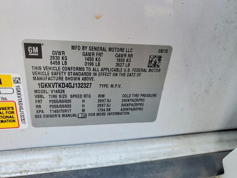 Aukcja sprzedaży 2016 Gmc Acadia, vin: 1GKKVTKD4GJ132327, numer aukcji: 64759176
