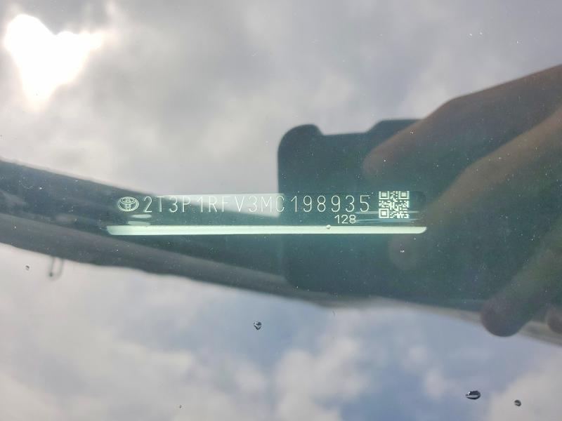 2021 Toyota Rav4 მანქანა იყიდება აუქციონზე, vin: 2T3P1RFV3MC198935, აუქციონის ნომერი: 63672916