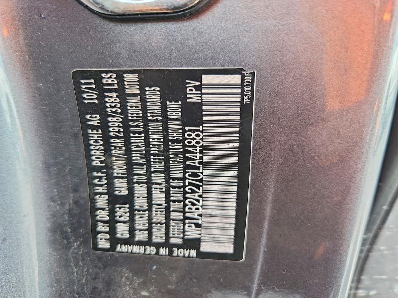 Aukcja sprzedaży 2012 Porsche Cayenne, vin: WP1AB2A27CLA44881, numer aukcji: 65003006