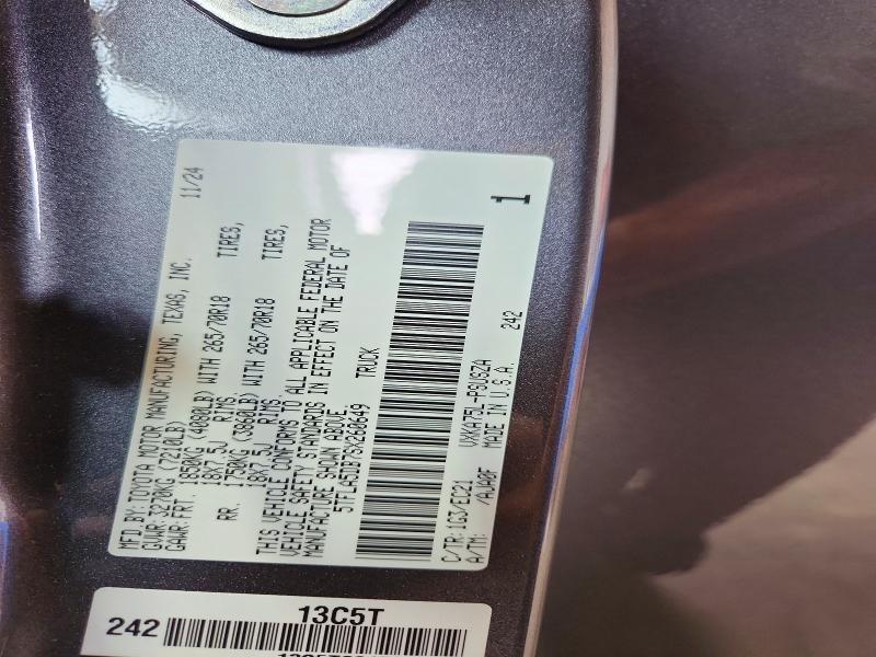 65470906 :رقم المزاد ، 5TFLA5DB7SX260649 vin ، 2025 Toyota Tundra مزاد بيع