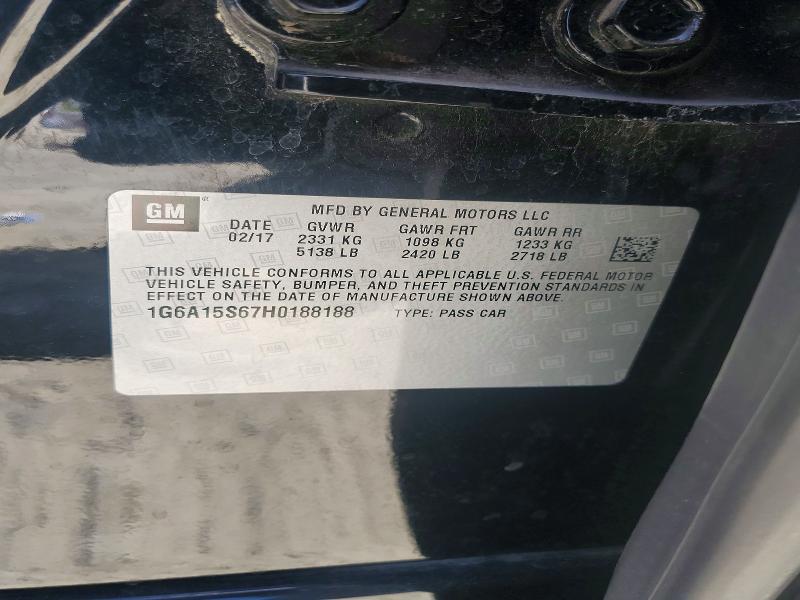 Продаж на аукціоні авто 2017 Cadillac Cts-v, vin: 1G6A15S67H0188188, номер лоту: 64592006