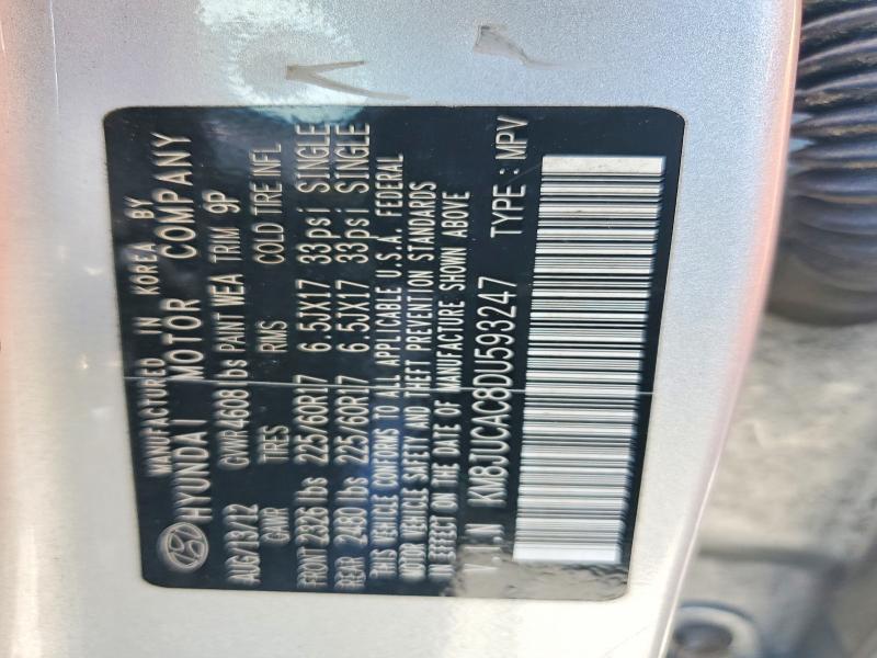 64408146 :رقم المزاد ، KM8JUCAC8DU593247 vin ، 2013 Hyundai Tucson مزاد بيع