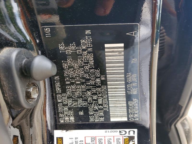 65663496 :رقم المزاد ، JTJBT20X760107500 vin ، 2006 Lexus Gx مزاد بيع