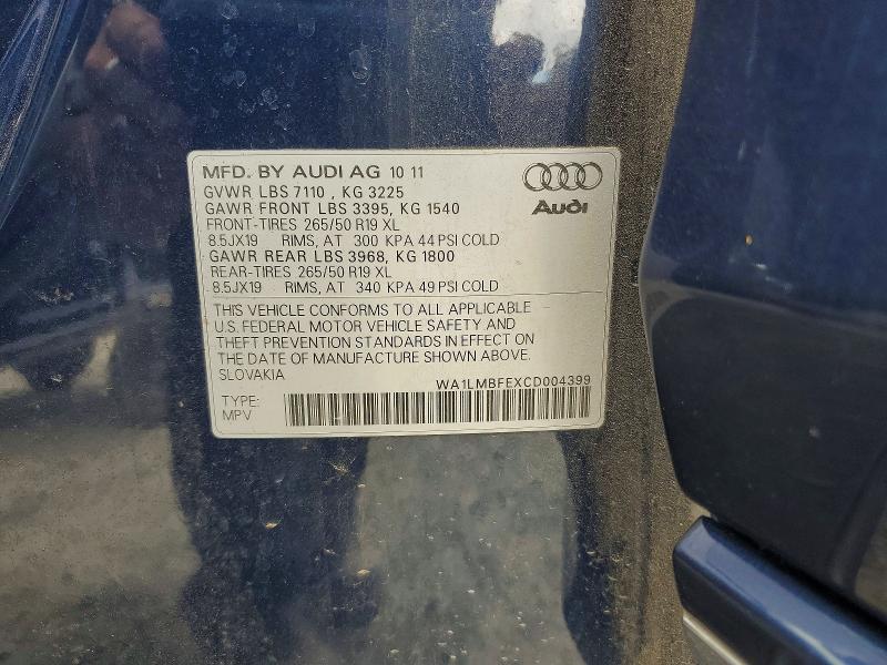 Продажа на аукционе авто 2012 Audi Q7, vin: WA1LMBFEXCD004399, номер лота: 66746876
