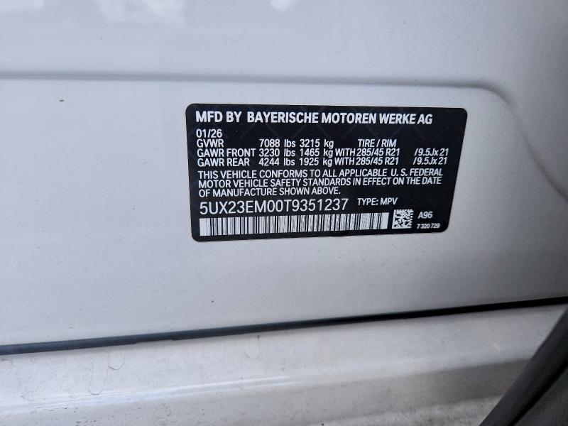 Продаж на аукціоні авто 2026 Bmw X7, vin: 5UX23EM00T9351237, номер лоту: 65917876