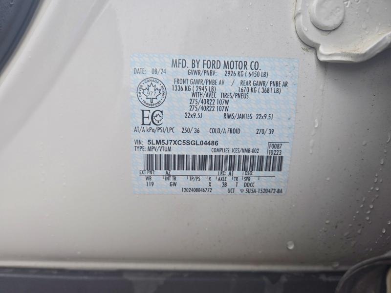 Продаж на аукціоні авто 2025 Lincoln Aviator, vin: 5LM5J7XC5SGL04486, номер лоту: 66628496