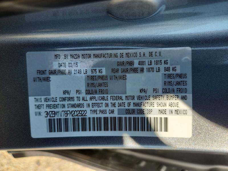64267726 :رقم المزاد ، 3MZBM1V78FM202922 vin ، 2015 Mazda 3 مزاد بيع