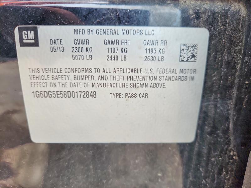 Продажа на аукционе авто 2013 Cadillac Cts, vin: 1G6DG5E58D0172848, номер лота: 65056416