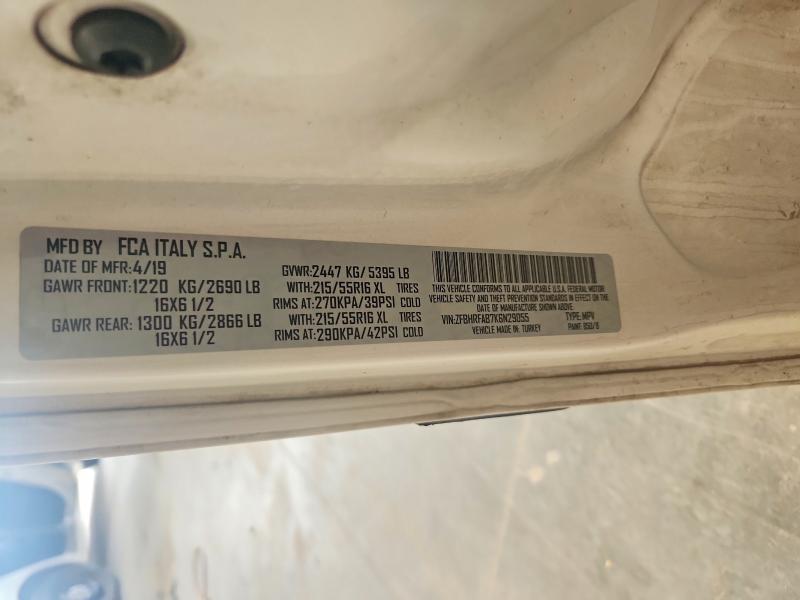 63835296 :رقم المزاد ، ZFBHRFAB7K6N29055 vin ، 2019 Ram Promaster City مزاد بيع