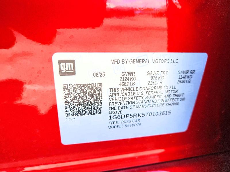 Auction sale of the 2026 Cadillac Ct5, vin: 1G6DP5RK5T0103615, lot number: 64696476