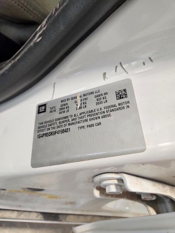 63704056 :رقم المزاد ، 1G4PR5SK9F4198431 vin ، 2015 Buick Verano مزاد بيع