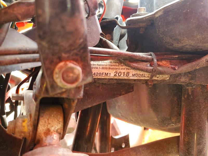 63176156 :رقم المزاد ، 1HFTE40K0J4402995 vin ، 2018 Honda Trx420 مزاد بيع