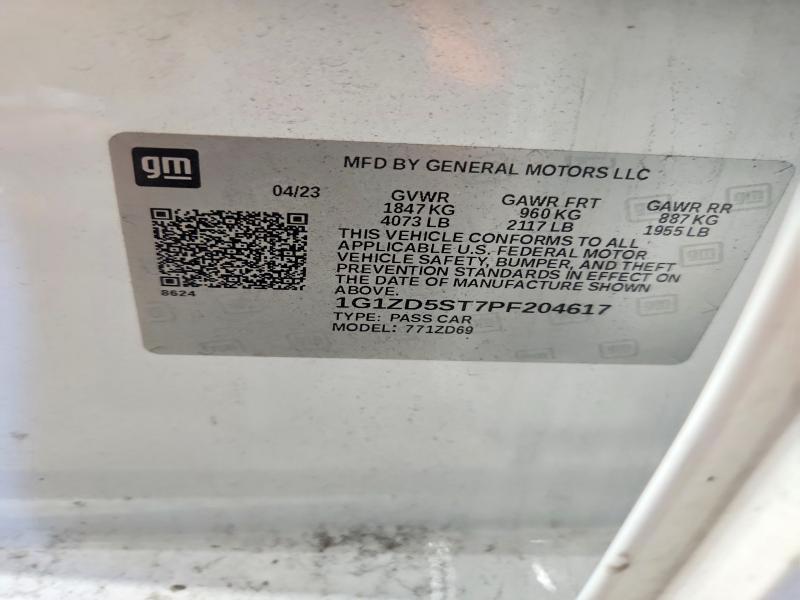 64032546 :رقم المزاد ، 1G1ZD5ST7PF204617 vin ، 2023 Chevrolet Malibu مزاد بيع