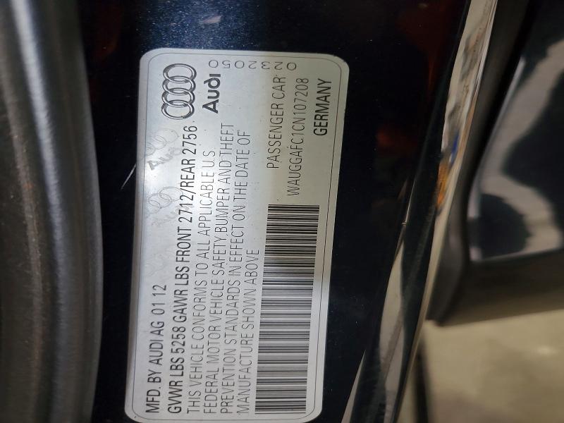 Продажа на аукционе авто 2012 Audi A6, vin: WAUGGAFC1CN107208, номер лота: 66439216