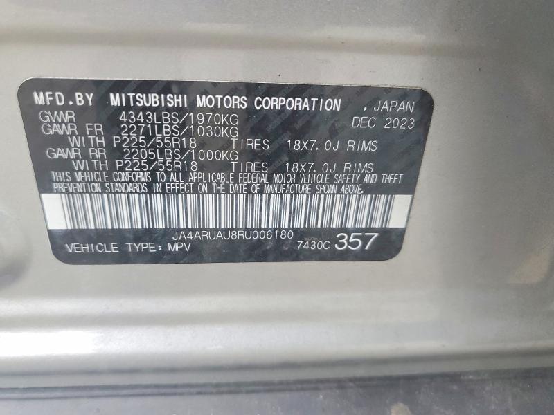 Aukcja sprzedaży 2024 Mitsubishi Outlander Sport, vin: JA4ARUAU8RU006180, numer aukcji: 64851046