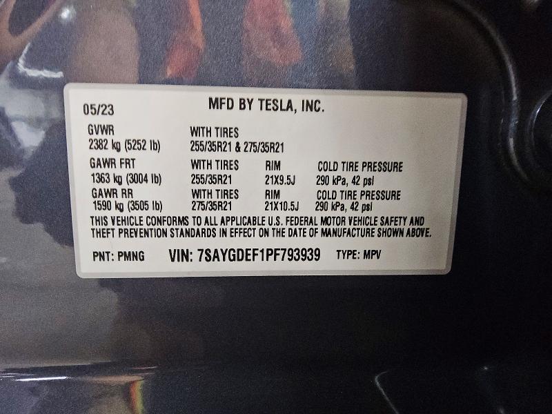2023 Tesla Model Y მანქანა იყიდება აუქციონზე, vin: 7SAYGDEF1PF793939, აუქციონის ნომერი: 64691426