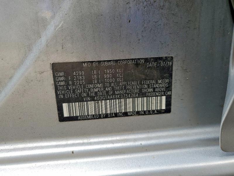 Продаж на аукціоні авто 2019 Subaru Impreza, vin: 4S3GTAA68K3754764, номер лоту: 66993396