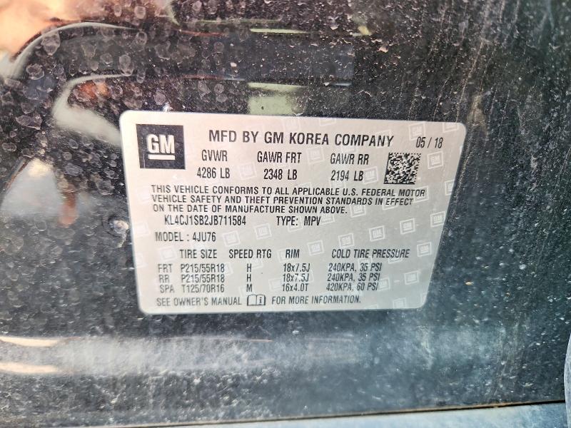 Aukcja sprzedaży 2018 Buick Encore, vin: KL4CJ1SB2JB711584, numer aukcji: 64926896