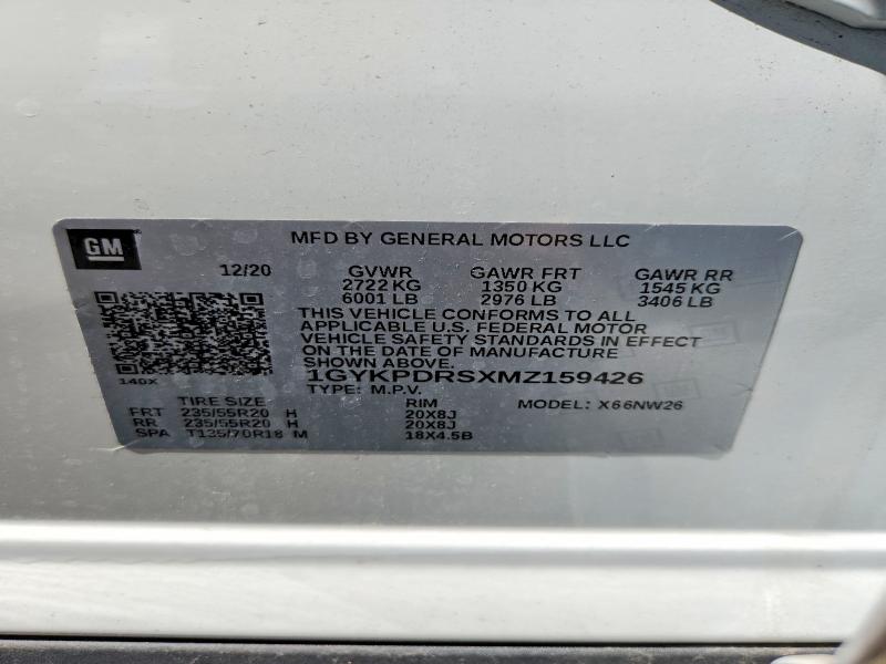 2021 Cadillac Xt6 მანქანა იყიდება აუქციონზე, vin: 1GYKPDRSXMZ159426, აუქციონის ნომერი: 66248656