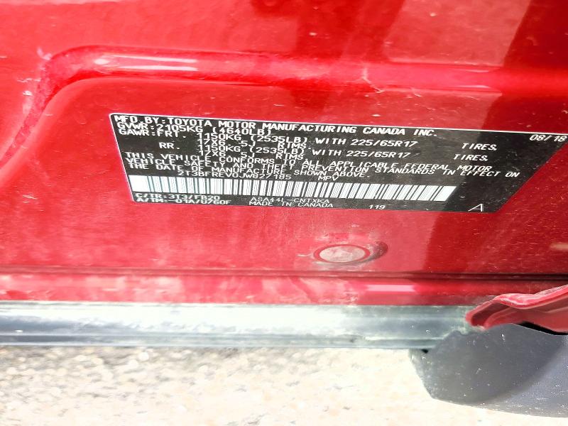 65075596 :رقم المزاد ، 2T3BFREV0JW827185 vin ، 2018 Toyota Rav4 مزاد بيع