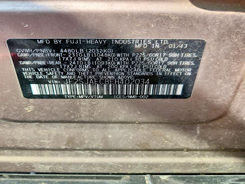 65896146 :رقم المزاد ، JF2SJAEC8EH402034 vin ، 2014 Subaru Forester مزاد بيع