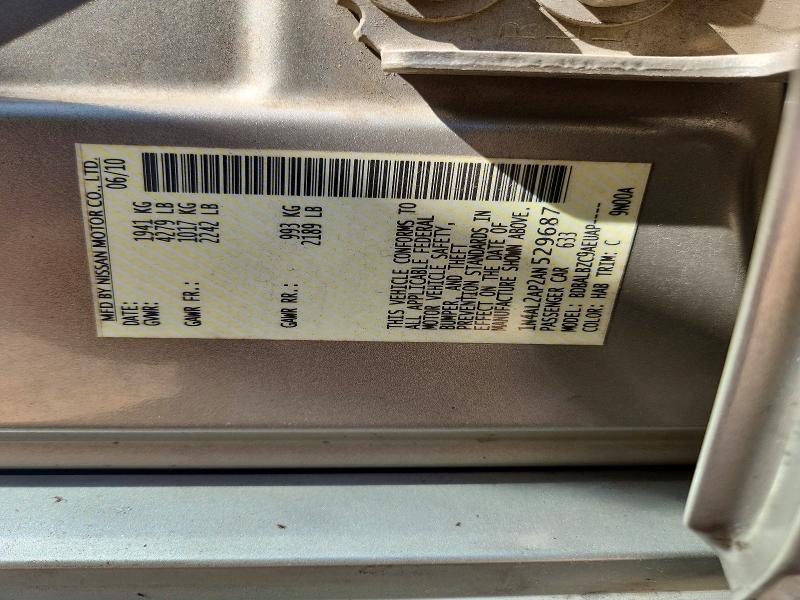 Продаж на аукціоні авто 2010 Nissan Altima, vin: 1N4AL2AP2AN529687, номер лоту: 64098566
