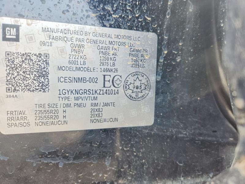 Aukcja sprzedaży 2019 Cadillac Xt5, vin: 1GYKNGRS1KZ141014, numer aukcji: 58123326