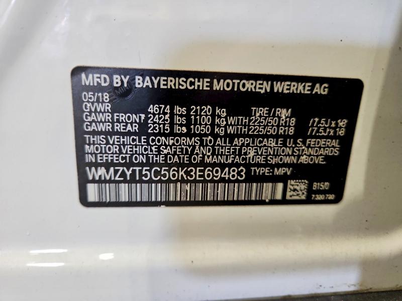 Продажа на аукционе авто 2019 Mini Cooper, vin: WMZYT5C56K3E69483, номер лота: 63154096