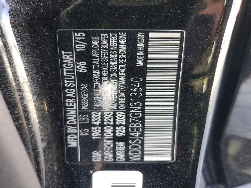 Aukcja sprzedaży 2016 Mercedes-benz Cla, vin: WDDSJ4EB7GN313640, numer aukcji: 65467026