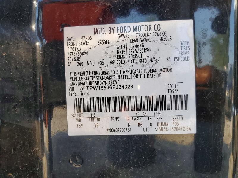 Продажа на аукционе авто 2006 Lincoln Mark Lt, vin: 5LTPW18596FJ24323, номер лота: 65086796