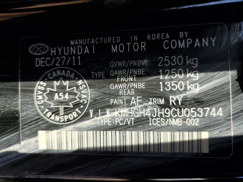 Продаж на аукціоні авто 2012 Hyundai Equus, vin: KMHGH4JH9CU053744, номер лоту: 63026866