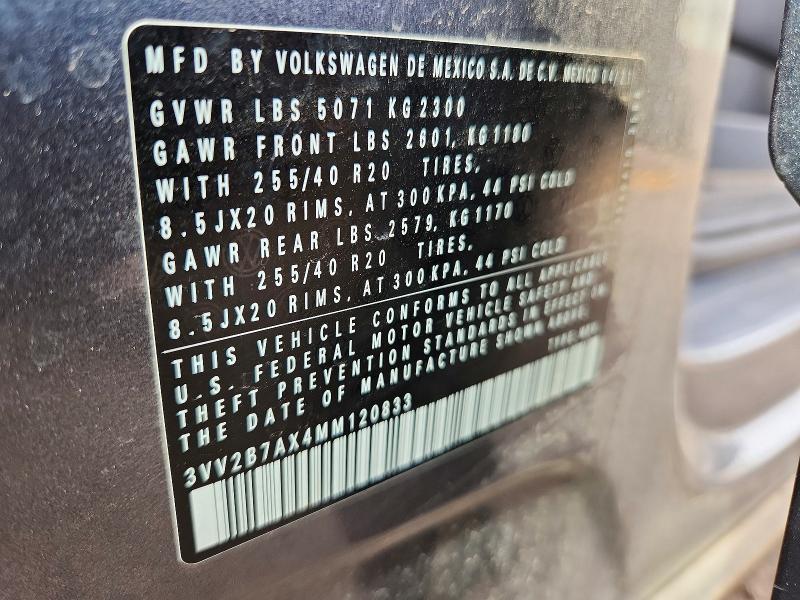 Продаж на аукціоні авто 2021 Volkswagen Tiguan, vin: 3VV2B7AX4MM120833, номер лоту: 66037016