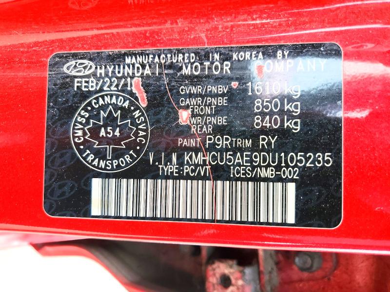 64289446 :رقم المزاد ، KMHCU5AE9DU105235 vin ، 2013 Hyundai Accent مزاد بيع