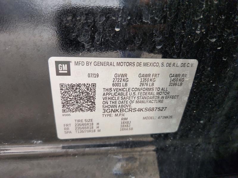 Aukcja sprzedaży 2019 Chevrolet Blazer, vin: 3GNKBCRS4KS687527, numer aukcji: 66737996