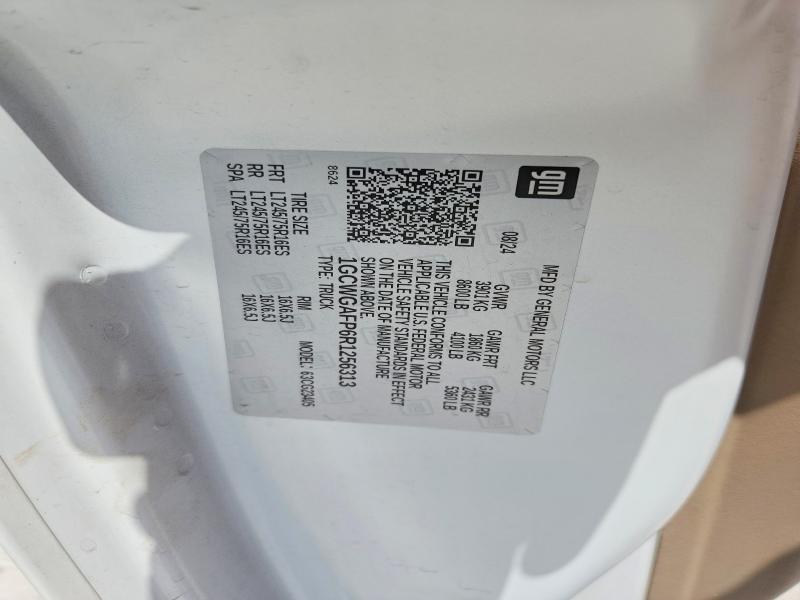 Продаж на аукціоні авто 2024 Chevrolet Express G2500, vin: 1GCWGAFP6R1256313, номер лоту: 64781356