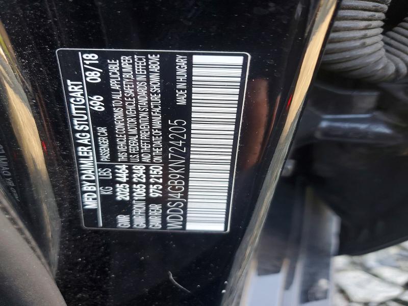 2019 Mercedes-benz Cla მანქანა იყიდება აუქციონზე, vin: WDDSJ4GB9KN724205, აუქციონის ნომერი: 65898786
