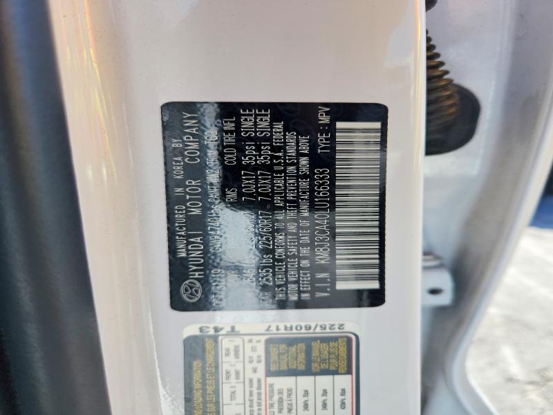 2020 Hyundai Tucson მანქანა იყიდება აუქციონზე, vin: KM8J3CA40LU166333, აუქციონის ნომერი: 66307816