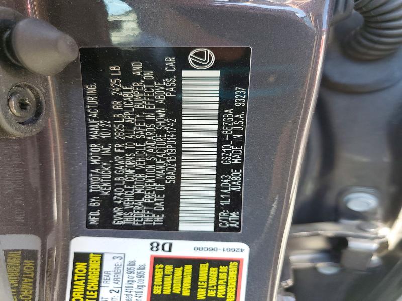 2023 Lexus Es 350 მანქანა იყიდება აუქციონზე, vin: 58ADZ1B19PU141742, აუქციონის ნომერი: 63671516
