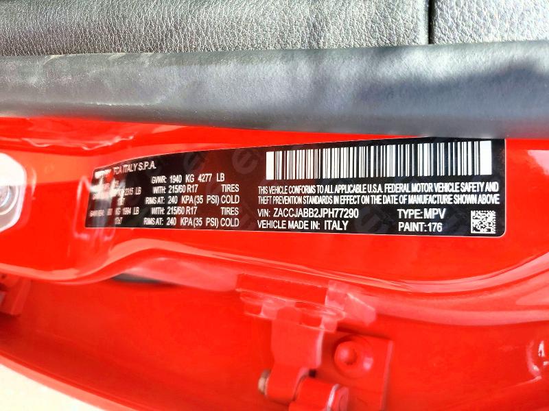 2018 Jeep Renegade მანქანა იყიდება აუქციონზე, vin: ZACCJABB2JPH77290, აუქციონის ნომერი: 67072656