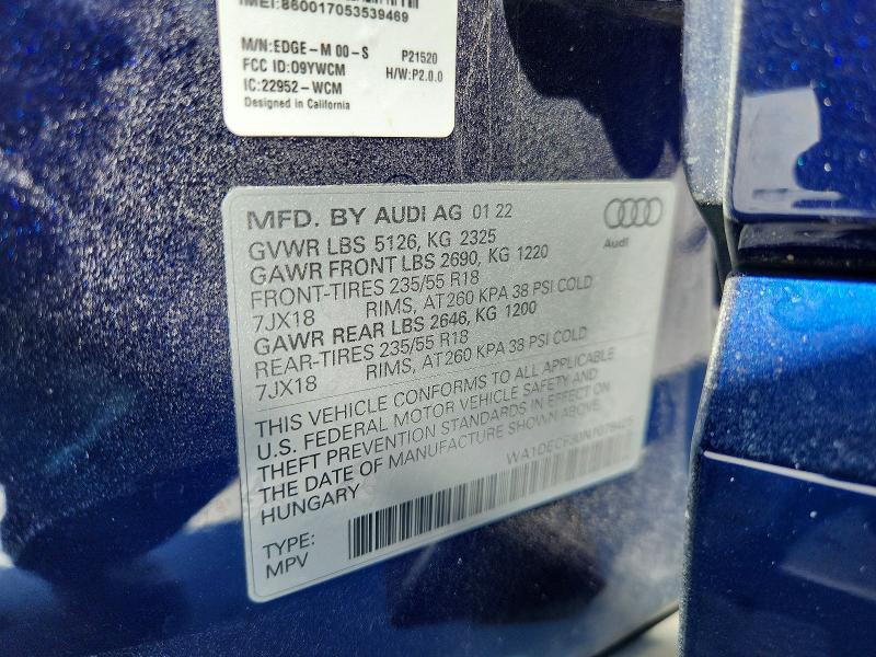 64095066 :رقم المزاد ، WA1DECF30N1078425 vin ، 2022 Audi Q3 مزاد بيع