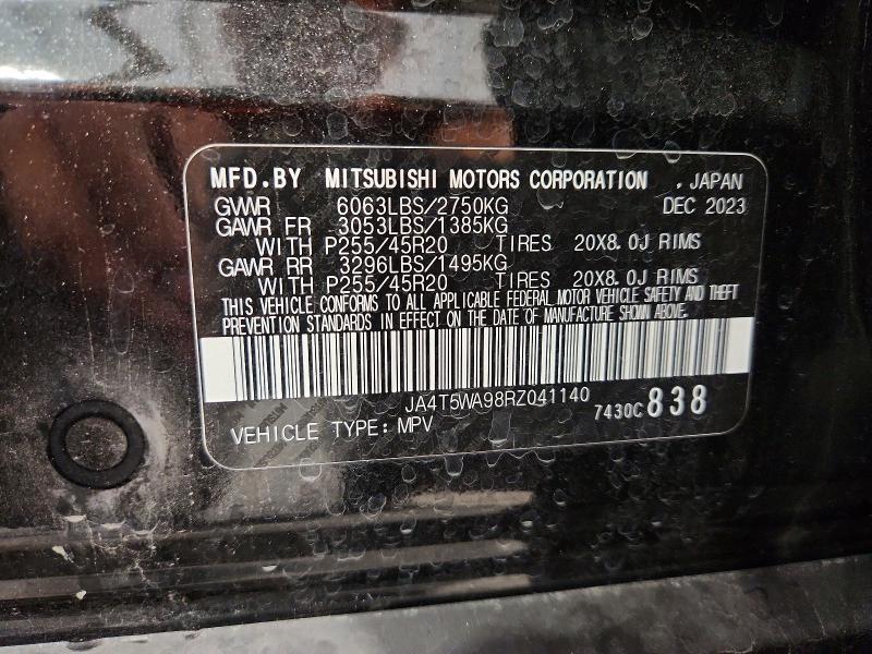 Aukcja sprzedaży 2024 Mitsubishi Outlander, vin: JA4T5WA98RZ041140, numer aukcji: 66199066